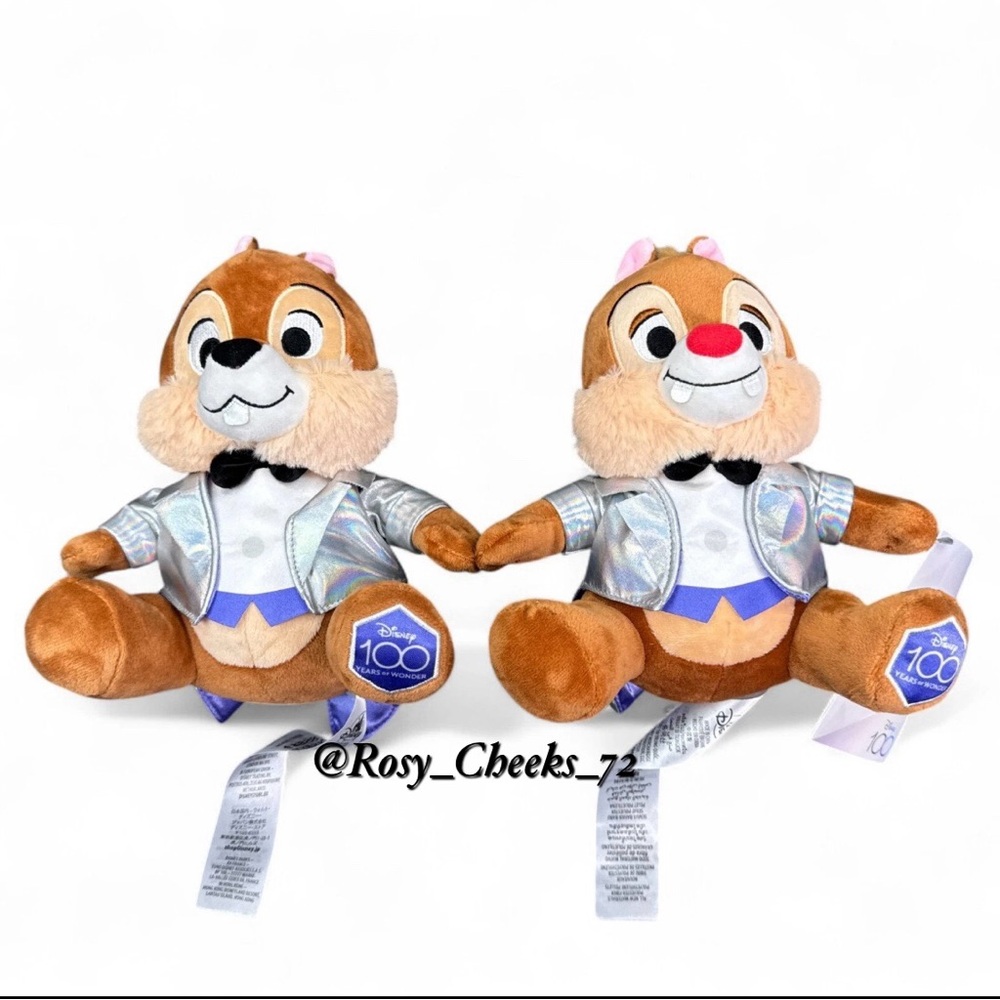NWT Disney Platinum 100 Years of Wonder Anniversary Chip Dale Chipmunks Plush